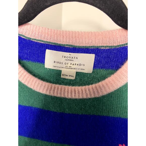Trovata Birds of Paradis Cashmere Ryann Sweater size XS - Picture 3 of 7